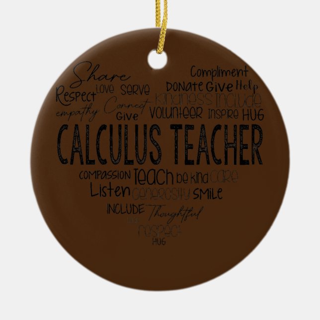 Calculus Teacher Math Teachers Algebra Squad Ceramic Ornament (Front)
