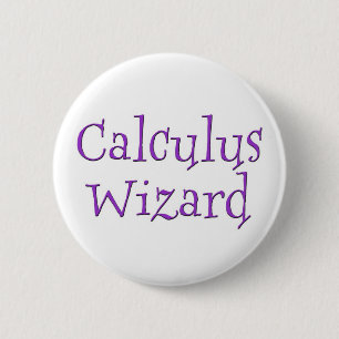 Calculus Wizard 6 Cm Round Badge