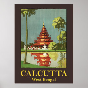 Calcutta, the Capital of West Bengal, India Poster
