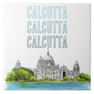 Calcutta "Victoria Memorial" Kolkata Bengali Ceramic Tile