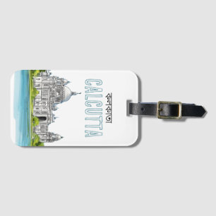 Calcutta "Victoria Memorial" Kolkata Bengali Luggage Tag