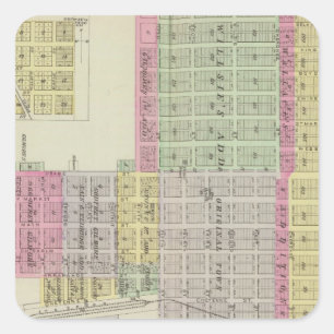 Caldwell, Cherokee, Opolis, and McCune, Kansas Square Sticker