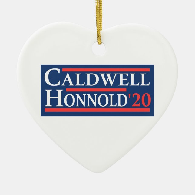 Caldwell Honnold 2020 Ceramic Ornament (Front)
