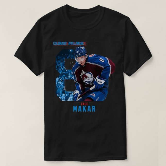 Cale Makar Ice Hockey Edit Avalanche T-Shirt (Design Front)