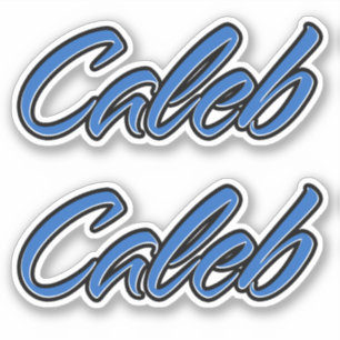Caleb name blue sticker Sticker Sticker Sticker se