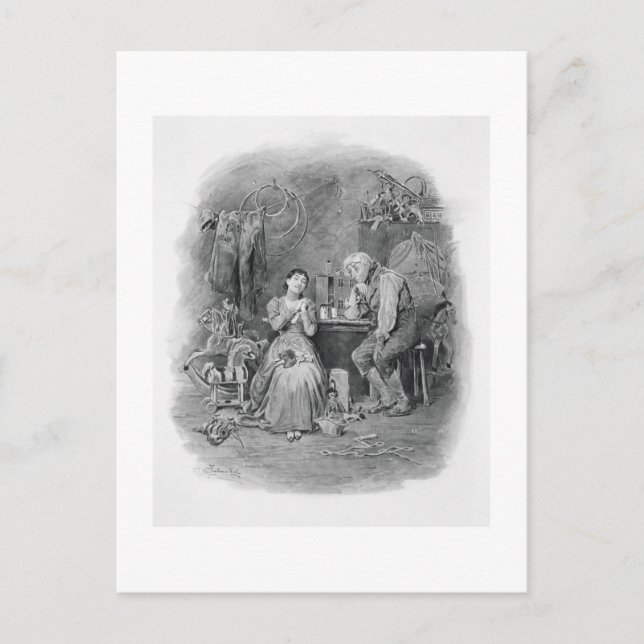 Caleb Plummer and his blind daughter, from 'Charle Postcard (Front)