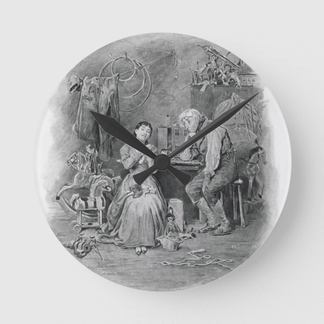Caleb Plummer and his blind daughter, from 'Charle Round Clock (Front)