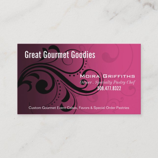 Caleché Swirl Stylish Business Card template (Front)