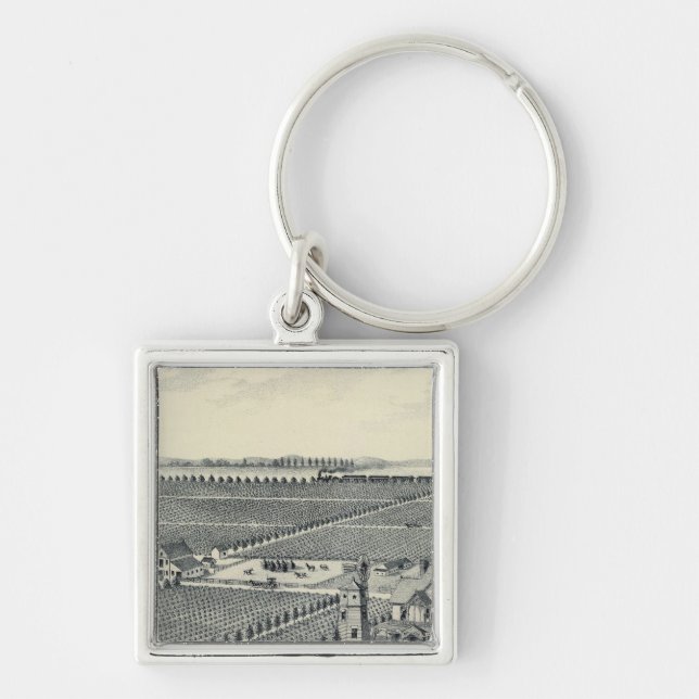 Caledonia Vineyard County, Fresno Key Ring (Front)