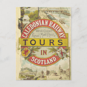 Caledonian Railway. Tours in Scotland. Postcard