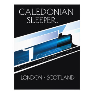 Caledonian Sleeper London Scotland travel poster