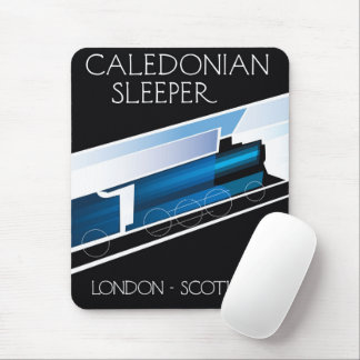 Caledonian Sleeper London Scotland travel poster Mouse Pad