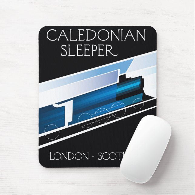 Caledonian Sleeper London Scotland travel poster Mouse Pad (With Mouse)