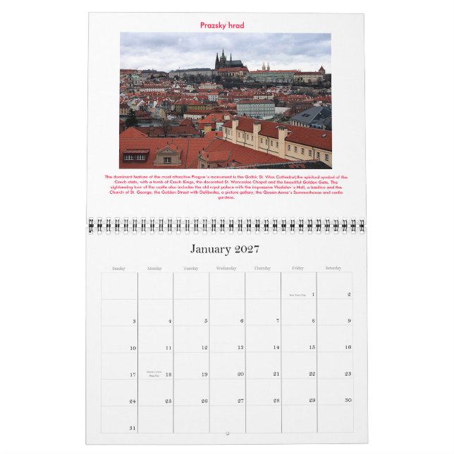 Calendar 2009 Czech republic-castels (Jan 2027)