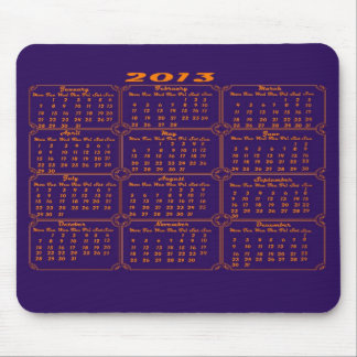Calendar 2013 Purple Mouse Pad