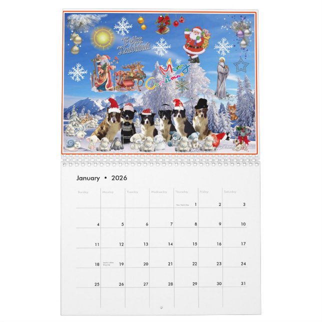 Calendar 2014 jolulodi Border collie (Jan 2026)