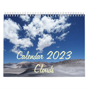 Calendar 2014 With Holidays - Clouds