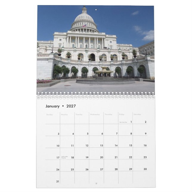 Calendar 2015 With Holidays - World Cities (Jan 2027)