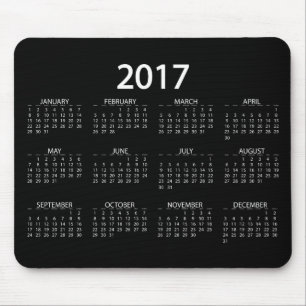 Calendar 2017 mouse pad
