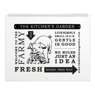 Calendar. 2018. The Kitchens Garden Farm Calendar