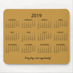Calendar 2019 mouse pad