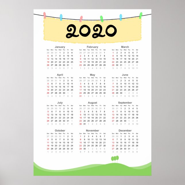 Calendar 2020 Poster (Front)