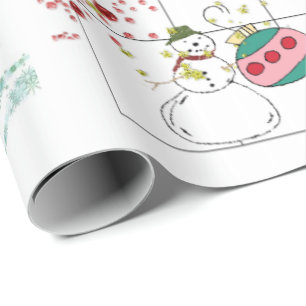 Calendar 2021 MerryChristmas Santa  Wrapping Paper