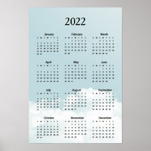Calendar 2022 Heaven Clouds  Poster