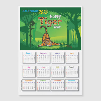 Calendar 2022 with Tiger_Magnatic Card