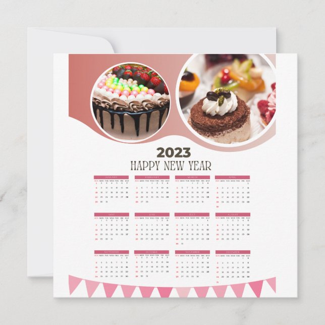 calendar 2023 delicious cakes (Front)