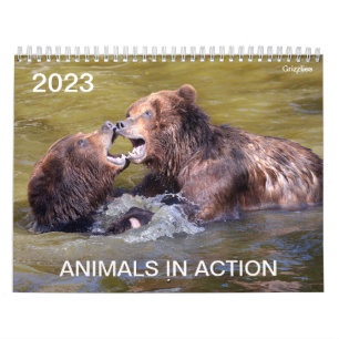 Calendar 2023 of animals in action