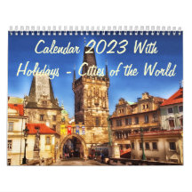 Calendar 2023 With Holidays - Cities of the World