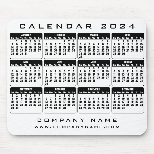 Calendar 2024 business mouse pad (Front)