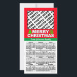 Calendar 2024 Christmas Add 4 Photos Card<br><div class="desc">Personalised your own photo card by
-1. Add 4 photos,  one in front and three at the back.
-2. Add your message at the back
Design by Poramit</div>