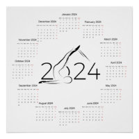 Calendar 2024 for Pilates instructor