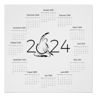 Calendar 2024 for Pilates instructor