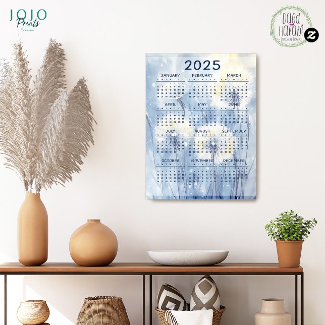 Calendar 2025 Dandelion Flower Background Poster (Calendar 2025 Dandelion Flower Background Poster)