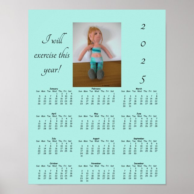 Calendar 2025 - Exercise Promise Poster (Front)