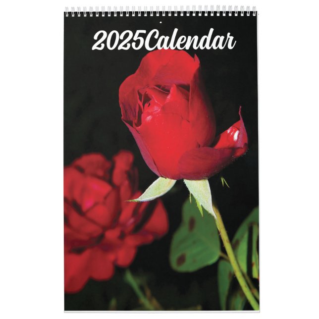 Calendar 2025 red Flowers  (Cover)