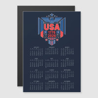 Calendar 2026 (1776-2026 USA) Magnetic Card