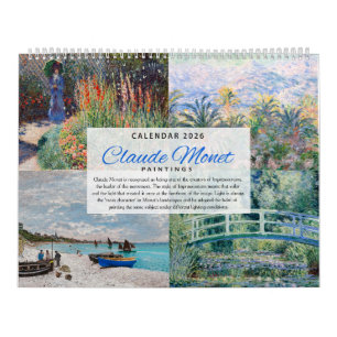 Calendar 2026 - Claude Monet - Impressionism