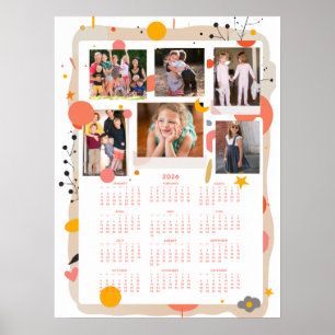 Calendar 2026 Family Photo Poster 18x24