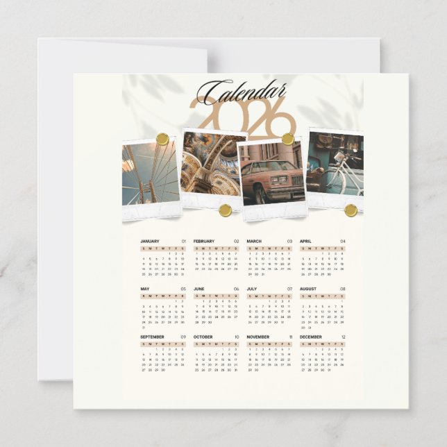 Calendar 2026 for you magnetic invitation (Front)