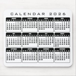 Calendar 2026 mouse pad