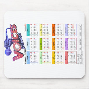 Calendar 2026 mousepad. mouse pad
