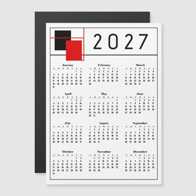 Calendar 2027 (Front/Back)