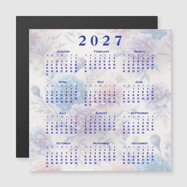 Calendar 2027 Flowers (Front/Back)