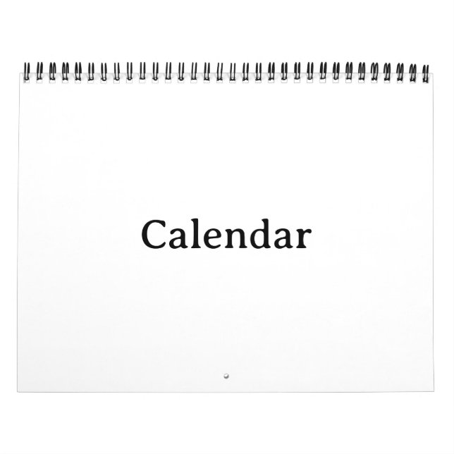 Calendar | 8.5" x 11" Two Page Medium Black (Cover)