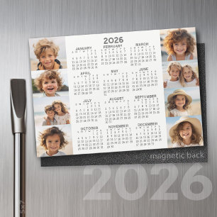 Calendar - 8 Photos - Basic Grey White Magnet