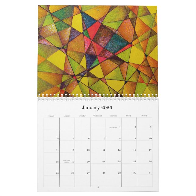 CALENDAR - Abstract Art I - 2012 (Jan 2026)